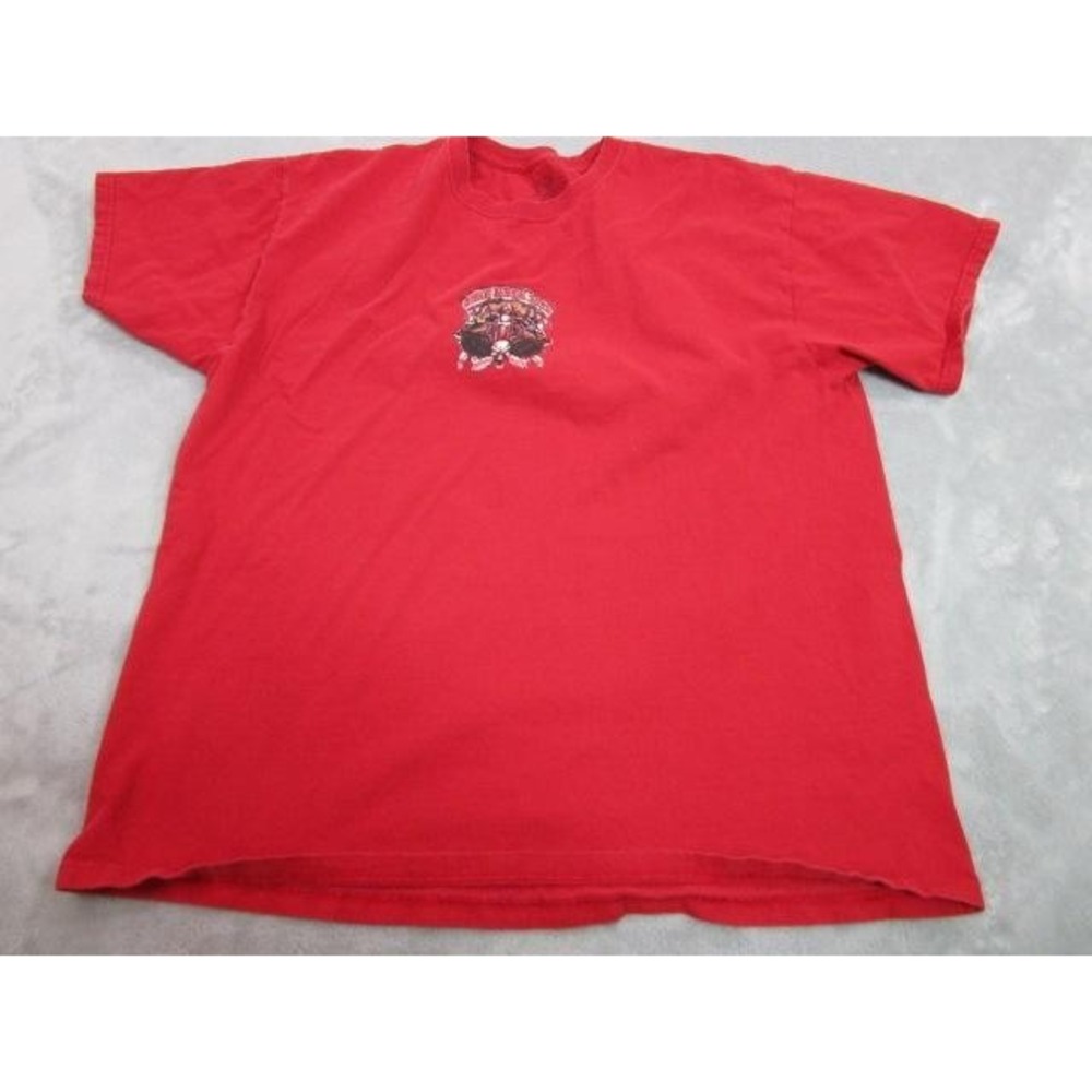 Fruit Of The Loom Shirt Mens XL Red Bike Week 2013 Daytona Beach Biker Skull Tee